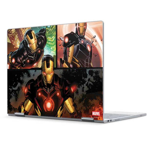 Marvel Iron Man Three Panel Pixelbook Skin